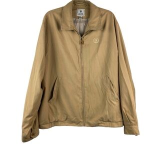 Peter Millar Mens Beige Zip-Up Golf Lightweight Jacket